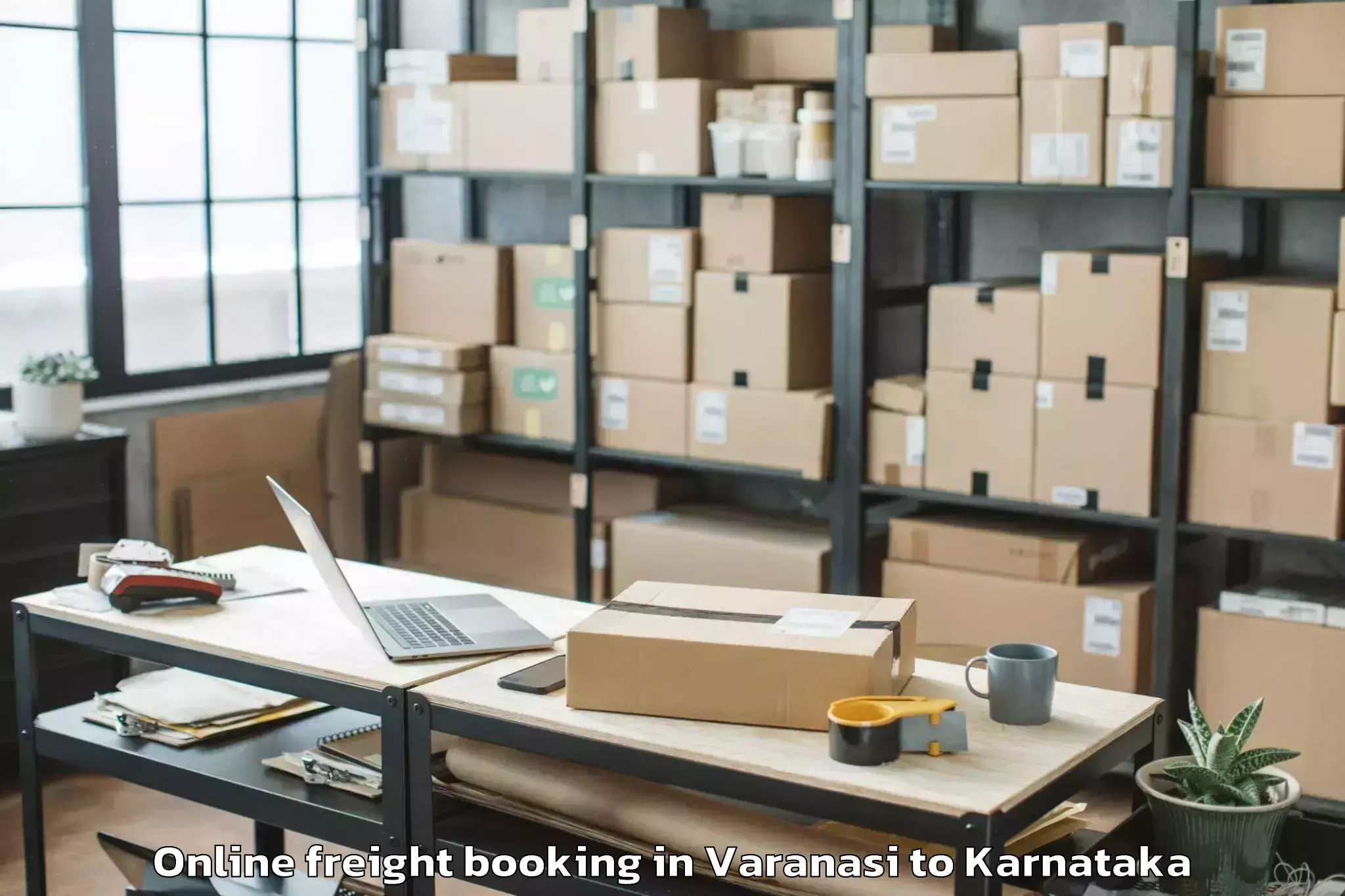 Top Varanasi to Krishnarajpet Online Freight Booking Available